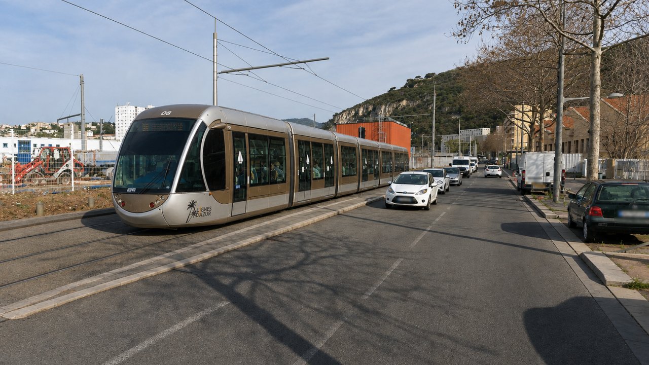 Nice : une voiture percute un tramway à l’arrêt, un blessé