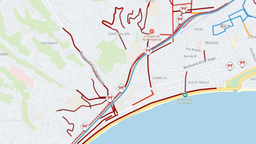 Pagaille à Nice : incendie sur la voie rapide, circulation paralysée