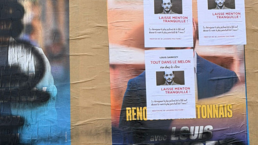 Menton 2026 : &ldquo;parachut&eacute;&rdquo;, &ldquo;fils de prisonnier&rdquo; la campagne s&rsquo;envenime, Louis Sarkozy annonce une action en justice contre des tags