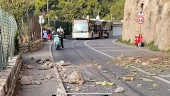 Éboulement sur la Basse Corniche : la route coupée avant Cap-d’Ail