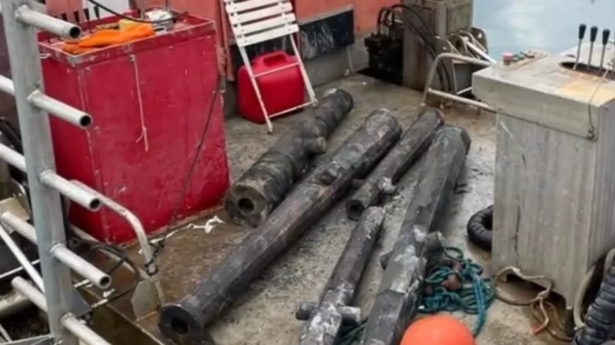 Antibes : cinq canons découverts dans le port Vauban