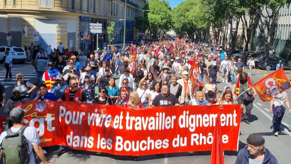 1er Mai : près de 6 000 manifestants dans les Bouches-du-Rhône, 800 à Nice