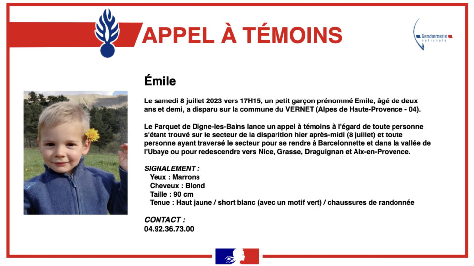 Des gendarmes maralpins envoyés en renfort pour retrouver le petit Emile